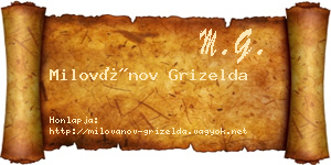 Milovánov Grizelda névjegykártya
